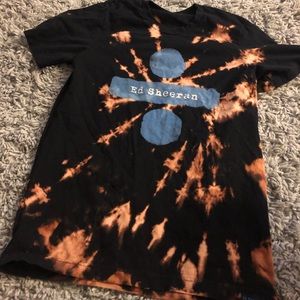 Ed sheeran tour t shirt tie dye hand made medium
